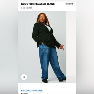 Good American, Good 90’s Relaxed Jeans.
Brand new new with tx